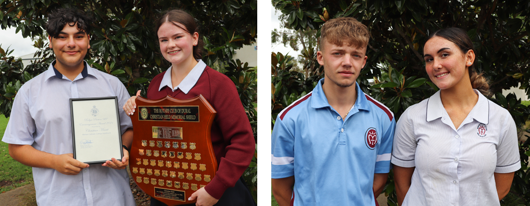 Year 10 students receiving awards