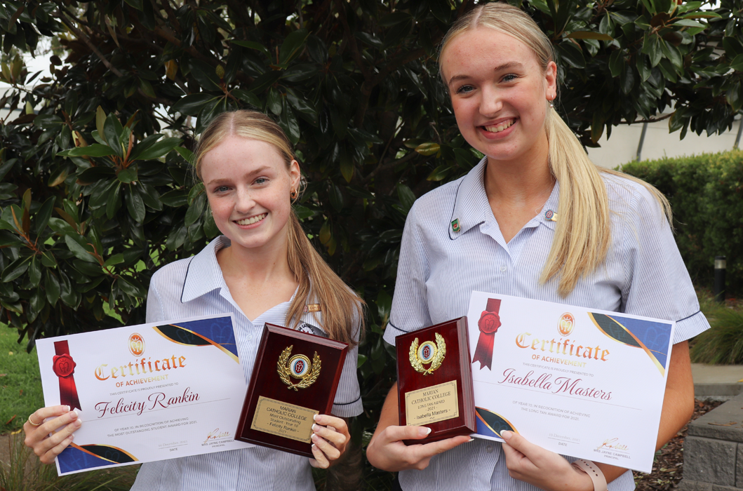 Year 10 students receiving awards