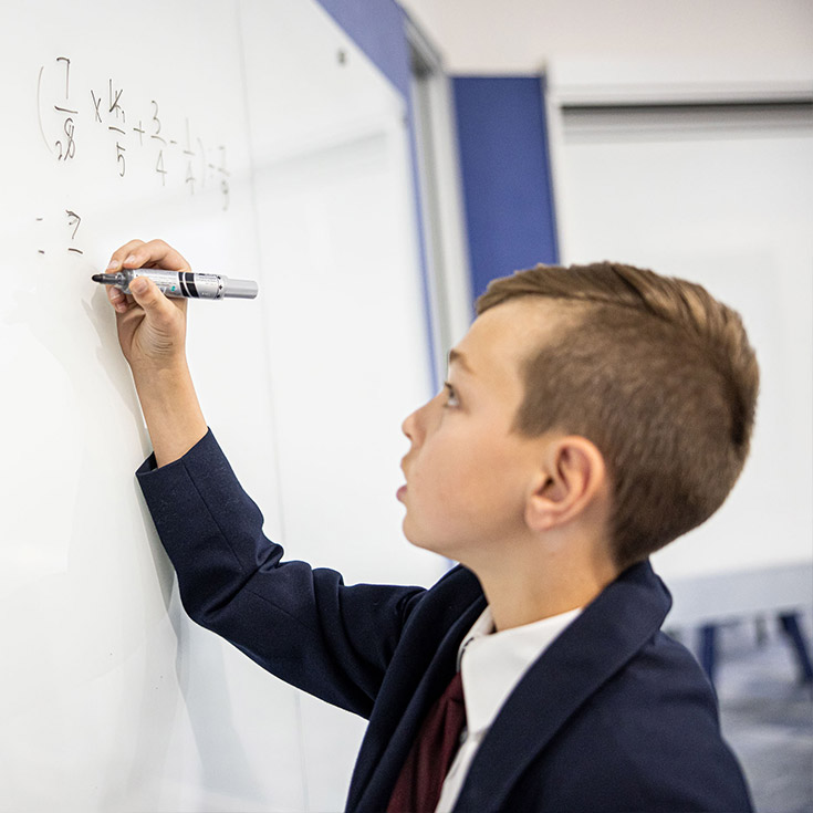 Marian Catholic College Kenthurst student at whiteboard